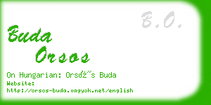 buda orsos business card